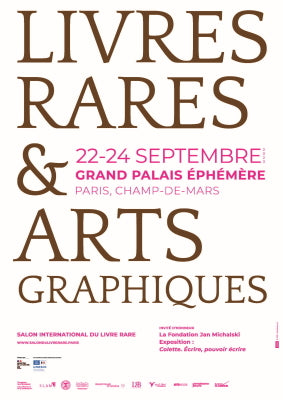 Salon International du livre Rare - Paris - du 22 au 24 septembre 2023
