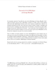 Inventaire de la bibliothèque de Georges Bataille
