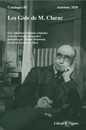 Catalogue 83 - André Gide - Automne 2020