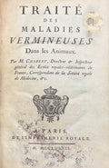 CHABERT (Philippe). | Traité des maladies vermineuses dans les animaux.