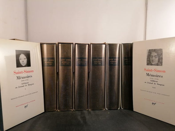 SAINT-SIMON (Duc de). | Mémoires, 1691-1723. Additions au Journal de Dangeau. Tomes 1 à 8. Edition établie par Yves Coirault.