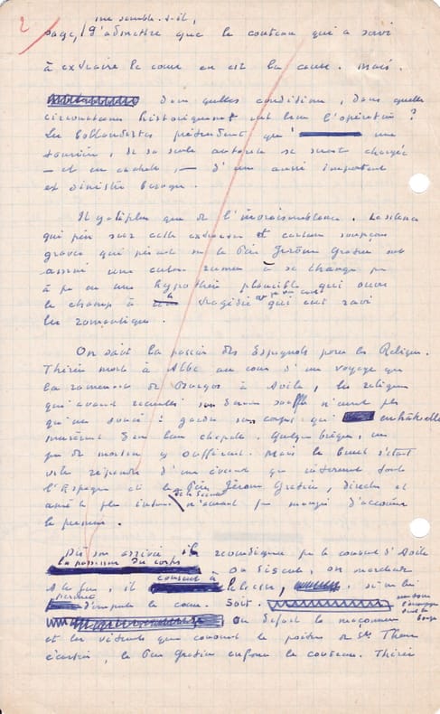 JOUHANDEAU (Marcel). | Manuscrit autographe sur sainte Thérèse d'Avila.