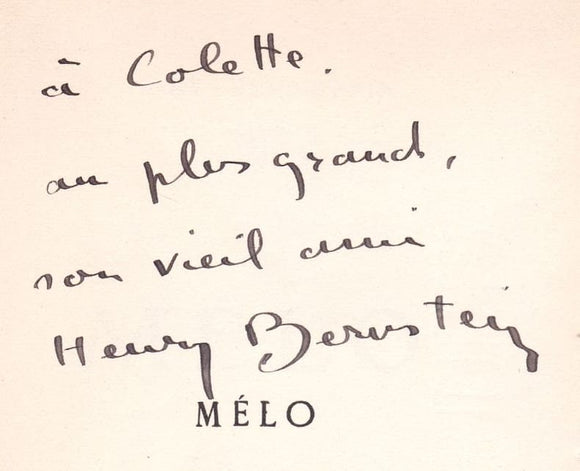 BERNSTEIN (Henry). | Mélo. Pièce en trois actes et douze tableaux.