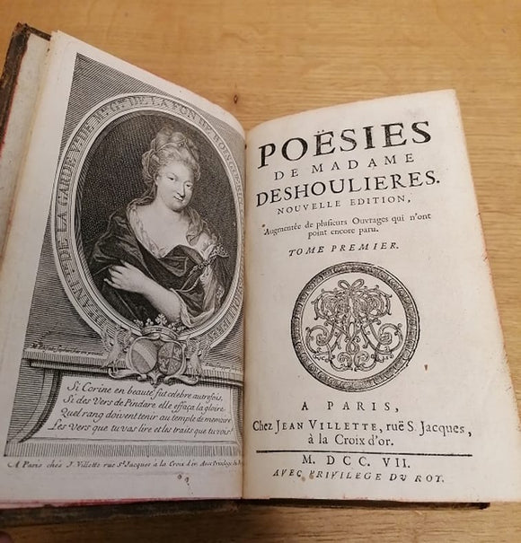DESHOULIERES (Madame). | Poësies de Madame [et de Mademoiselle] Deshoulières. Nouvelle édition, augmentée de plusieurs ouvrages qui n'ont point encore paru.