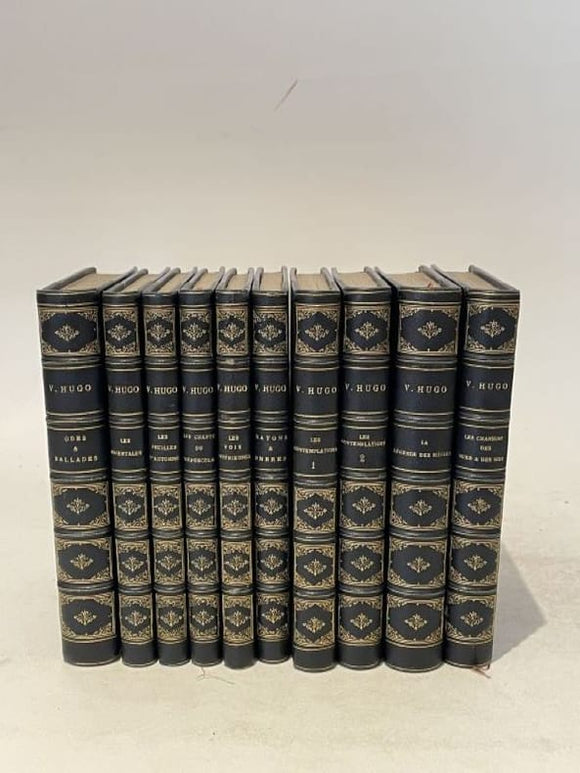 HUGO (Victor). | Oeuvres poétiques. Édition Elzévirienne (Odes et Ballades - Les Orientales - Les feuilles d'automne - Les Chants du crépuscule - Les Voix intérieures - Les Rayons et les ombres - Les Contemplations - La Légende des siècles - Les...