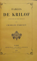 KRYLOV (Ivan). | Fables de Krilof, traduites en vers français par Charles Parfait.