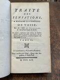CONDILLAC. | Traité des sensations, à Madame la Comtesse de Vassé.