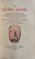 ERASME. | La civilité puérile, par Erasme de Rotterdam.