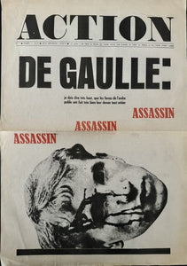 ACTION | Action n° 7, mardi 11 juin [1968] : De Gaulle, assassin assassin assassin.