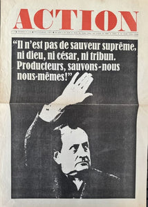 ACTION | Action n° 15, vendredi 21 juin [1968] : "Il n'est pas de sauveur suprême, ni dieu, ni césar, ni tribun..."