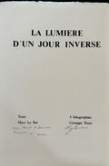 LE BOT (Marc). | La lumière d'un jour inverse.