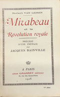 VAN LEISEN (Herbert). | Mirabeau et la Révolution royale. Précédé d'une préface par Jacques Bainville.