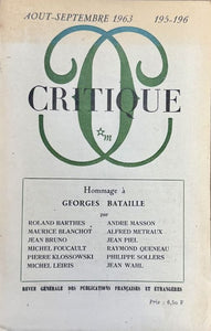 BATAILLE | Hommage à Georges Bataille.