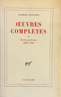 BATAILLE (Georges). | Oeuvres complètes, tome II : Ecrits posthumes (1922-1940)