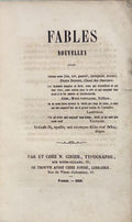 CIRIER (Nicolas). | Fables nouvelles.
