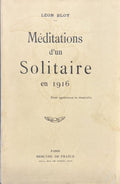 BLOY (Léon). | Méditations d'un solitaire en 1916.
