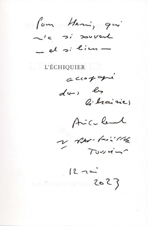 TOUSSAINT (Jean-Philippe). | L'Échiquier.