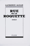 ALGAN (Laurence). | Rue de la Roquette. Roman.