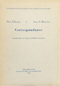 ELSKAMP (Max), BOSSCHERE (Jean de). | Correspondance. Introduction et notes de Robert Guiette.