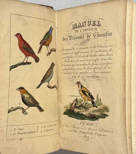 LA COUPRIERE. | Manuel de l'amateur des oiseaux de chambre... par M. La Couprière.