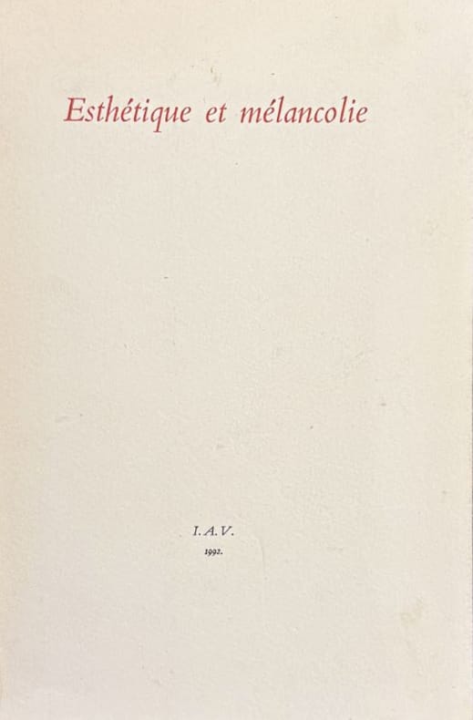 COLLECTIF. | Esthétique et mélancolie.