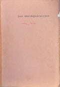 LACAN (Jacques). | Les non-dupes-errent. Séminaire 1973-1974. Notes intégrales prises au Séminaire les deuxième et troisième mardis de chaque mois à la Faculté de droit par un groupe d'élèves...