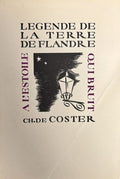 DE COSTER (Charles). | Légende de la Terre de Flandre.