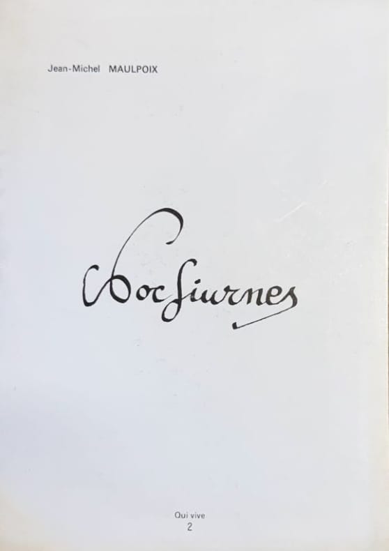 MAULPOIX (Jean-Michel). | Nocdiurnes.