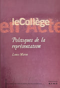 MARIN (Louis). | Politiques de la représentation.