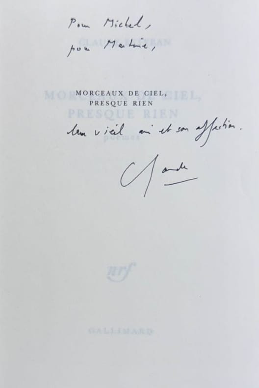 ESTEBAN (Claude). | Morceaux de ciel, presque rien.