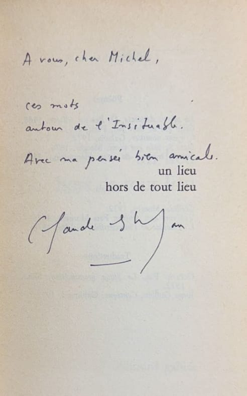 ESTEBAN (Claude). | Un lieu hors de tout lieu.