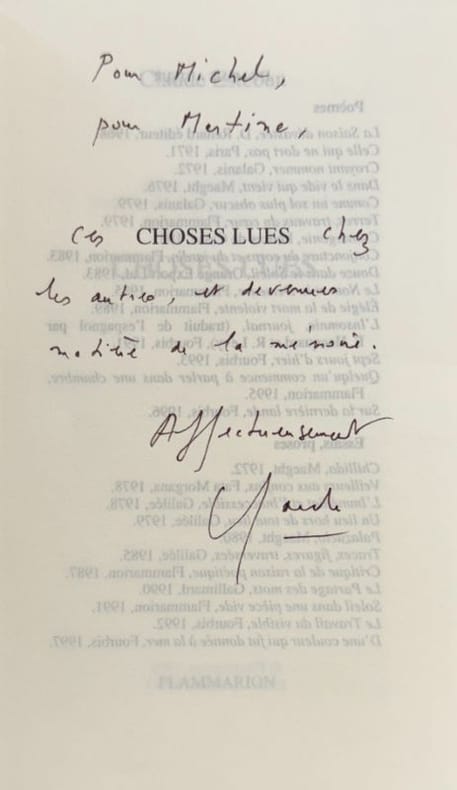 ESTEBAN (Claude). | Choses lues.