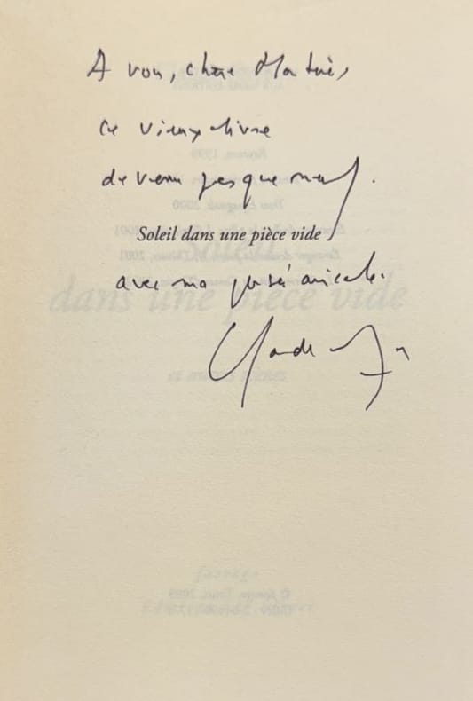 ESTEBAN (Claude). | Soleil dans une pièce vide.