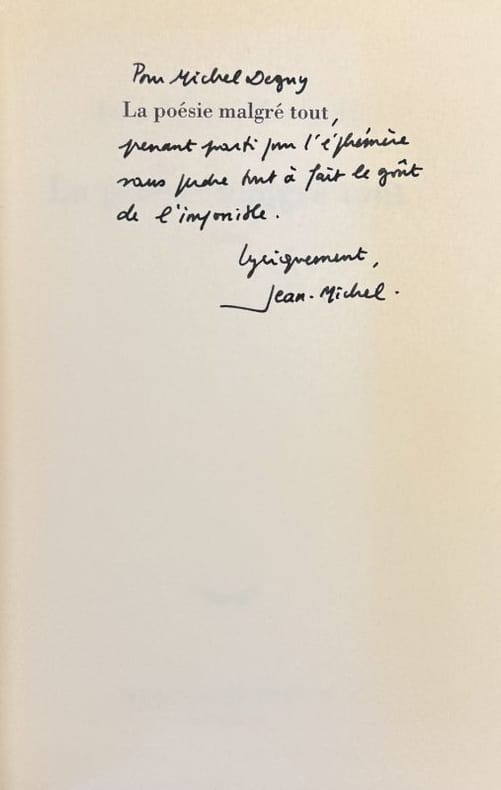 MAULPOIX (Jean-Michel). | La poésie malgré tout. Essai.