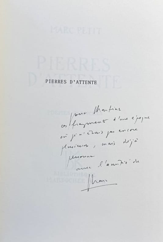 PETIT (Marc). | Pierres d'attente. Poèmes & encres.