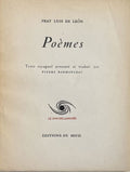 LEON (Fray Luis de). | Poèmes. Texte espagnol présenté et traduit par Pierre Darmangeat.