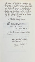 PELEGRI (Jean). | Les Monuments du déluge. Récit.