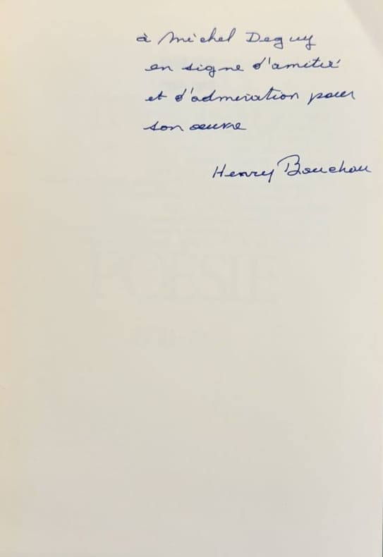 BAUCHAU (Henry). | Poésie, 1950-1984.
