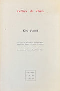 POUND (Ezra). | Lettres de Paris. Chroniques du "Dial" traduites par Marie Milési, Jean-Michel Rabaté et François Dominique. Introduction et notes de Jean-Michel Rabaté.