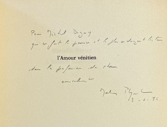 PLEYNET (Marcelin). | L'amour vénitien.