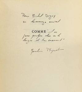 PLEYNET (Marcelin). | Comme : poésie.