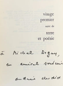 CHEDID (Andrée). | Visage premier. Suivi de Terre et Poésie.
