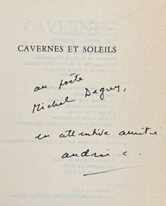 CHEDID (Andrée). | Cavernes et soleils.
