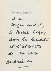 CHEDID (Andrée). | Par delà les mots. Poèmes.