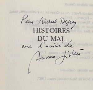 SICHERE (Bernard). | Histoires du mal.