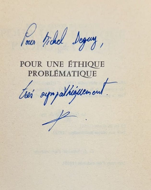 AXELOS (Kostas). | Pour une éthique problématique.