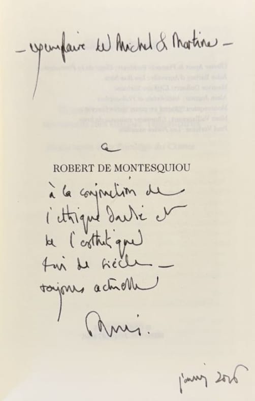 MONTESQUIOU (Robert de) APERT (Olivier). | Robert de Montesquiou, souverain des choses transitoires. Essai suivi d'un Florilège du Comte.