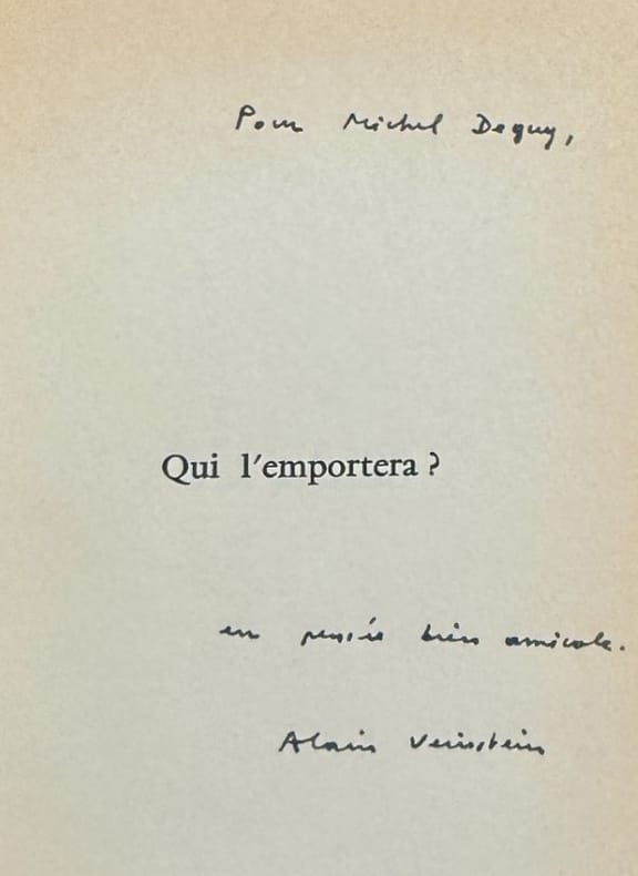 VEINSTEIN (Alain). | Qui l'emportera ?