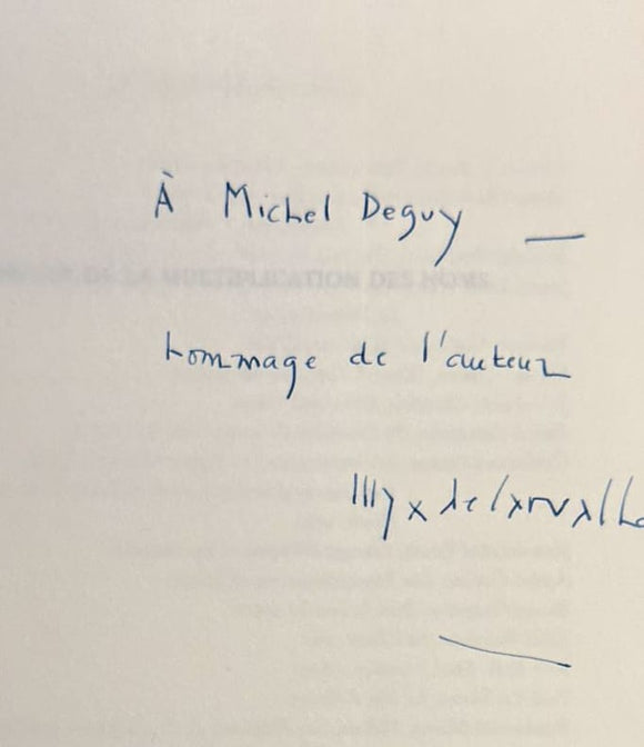CARVALHO (Max de). | Adresse de la multiplication des noms.