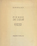 BOLLACK (Jean). | Pierre de coeur. Un poème inédit de Paul Celan "Le Périgord".